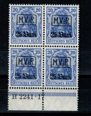 1917 - Ocup. germana, Mi2 bloc de 4 neuzat cu HAN