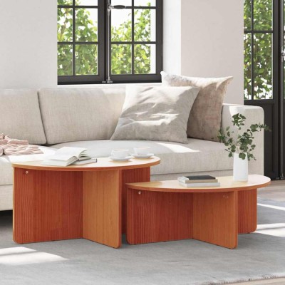 vidaXL Masă de cafea 2 pcs Maro ceruit 79 x 39.5 x 40 cm 873537 foto