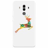 Husa silicon pentru Huawei Mate 10, Colorful Reindeer Jump Illustration