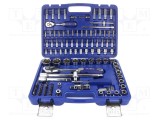 Set Chei 6-Puncte Tubulare 1/2, 1/4 - 115 Bucăți IRIMO