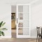 Ușă Glisantă cu Set de Hardware Alb 86x211 cm Lemn Masiv Pin