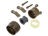 Conector militar mufă tată 12 pini, drept, lipire, 13A
