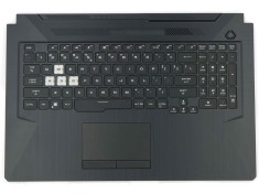 Carcasa superioara cu tastatura palmrest Laptop Gaming, Asus, Tuf A17 FA706II, FA706IH, FA706II-1A, 3YBKYKSJN00, 90NR03P1-R31UI0, iluminata RGB, layou foto