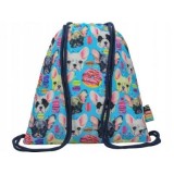Rucsac cu snur pentru copii St. Right Dogs, bleu, 45x35 cm