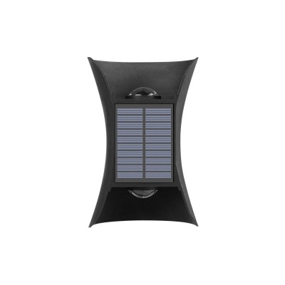 Lampa solara led bidirectionala bicolora flippy, comutator culoare led, ip65, rezistent la apa, baterie 1.5 v, 400mah, 2 led-uri, 13.5 x 9 cm, materia foto