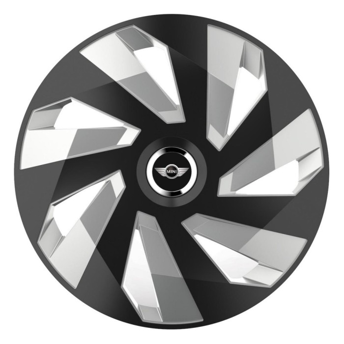 Set 4 Capace Roti, potrivite jantelor de R16, pentru Mini, model vector black and silver