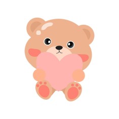 Sticker decorativ Ursulet , Multicolor, 66 cm, 3222ST foto