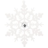 Decoratiune brad fulg de zapada cu cristal, set 2 bucati, 12cm, alb Household NewTrend