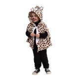Pelerina costum leopard vesel cu gluga pentru copii 2-3 ani