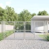 VidaXL Poartă de grădină din plasă, argintie, 300x125 cm, oțel galvanizat 154531
