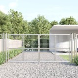 VidaXL Poartă de grădină din plasă argintie 300x175 cm oțel galvanizat