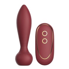 Dop Anal Romy Romance Remote Control 10 Moduri Vibratii Silicon USB Rosu 8.4 cm