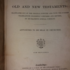 HOLY BIBLE - BIBLIA - NOUL SI VECHIUL TESTAMENT {1859}