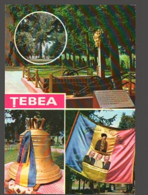 CPIB 17777 CARTE POSTALA - TEBEA, MOZAIC. GORUNUL, CLOPOTUL, DRAPEL foto