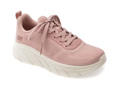 Pantofi sport SKECHERS roz, BOBS B FLEX HI, din material textil