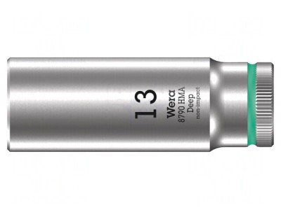 Tubulară HEX 13mm 3/8 64mm Oțel Crom-Vanadium foto