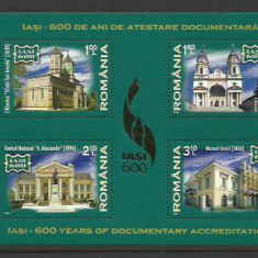 Romania MNH 2008 - Iasi 600 de ani de atestare documentara - LP 1813b - bloc