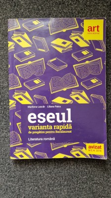 ESEUL. VARIANTA RAPIDA DE PREGATIRE BACALAUREAT LIMBA ROMANA - Lascar, Paicu foto