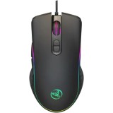Mouse Nou pentru Gaming, HXSJ A867, 6400dpi, 7 Butoane, RGB, Negru, Cu Fir