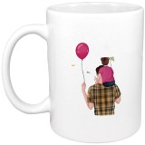 Cana alba personalizata &quot;Dad and girl 1&quot;, INOVATIX&reg;️. 330ml