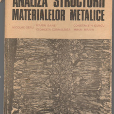 C9217 ANALIZA SRUCTURII MATERIALELOR METALICE - MARIN BANE, CONSTANTIN GURGU