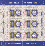 ROMANIA 2009 - 10 ANI DE LA INTRODUCEREA EURO -MINICOALA - LP 1825