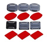 Set pentru fixare cu 6 adezivi Flat si Curved Adhesive Mount + 6 prinderi quick release pentru camere actiune GP14-3, Generic