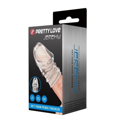 Manson transparent pentru penis PRETTY LOVE JEREMY TRANSPARENT (7cm) foto