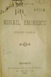 Autograf pe carte Eminescu: Studiul critic al lui N. Petrascu, Bucuresti, 1892