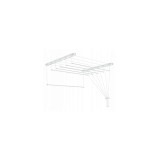 Uscator rufe tavan Sepio 5 x 180 cm otel, 7.5m uscare, 10kg sarcina