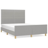 Cumpara ieftin Cadru de pat fara saltea, gri deschis, 140x200 cm, textil