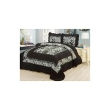 Cumpara ieftin Set Cuvertura Pat Catifea, Maro -LIM46