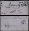 France 1869 Cover + content Draguignan to Cette - Railroad cancel D.256