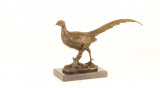 Fazan - statueta din bronz pe soclu din marmura, Animale