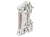 Conector șine 0,5-10mm&sup2; 2 borne gri 8mm, TE Connectivity