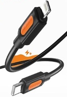 CABLU alimentare si date Borofone &amp;quot;BX114&amp;quot;, Fast Charging Data Cable pt. smartphone, USB Type-C la Iphone Lightning 27W, 1m, negru &amp;quot;6941991116827&amp;quot; (tim foto