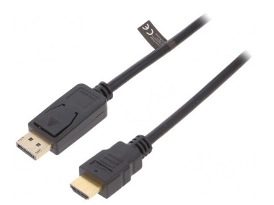 Cablu DisplayPort la HDMI 3m Negru foto