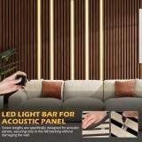 Cumpara ieftin Banda LED 2.4m Reglabila cu Telecomanda Touch pentru Panouri Acustice, EUNEWR, Negru, Set 6 buc