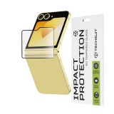 Techsuit - 111D Full Cover / Full Glue Glass [Outside Screen] - Samsung Galaxy Z Flip6 - Black