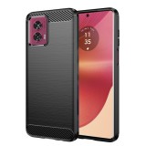 Husa pentru Motorola Edge 50 Fusion - Techsuit Carbon Silicone - Black