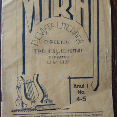 REVISTA LITERARA MIRAJ[an 1 no.4-5/1933:Theodor Brudiu/Ionel Dimitriu/Radu Gyr+]