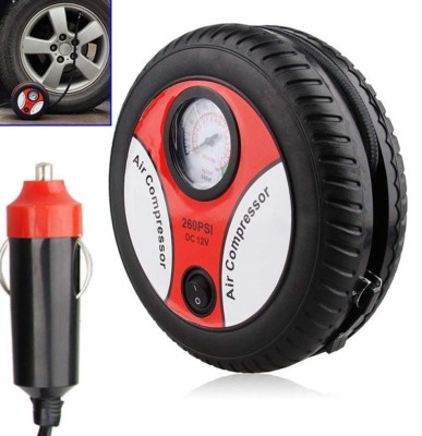 Compresor auto in forma de anvelopa cu 3 capete pentru umflare foto