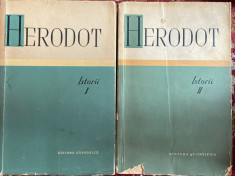 HERODOT ,ISTORII VOL.I si VOL.II/EDITURA STIINTIFICA 1961/AMBELE HARTI,POZE/TEXT foto