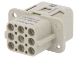 Conector HDC Inserturi Contact Mamă Han Q PIN 9 8 PE 16A