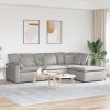 VidaXL Canapea modulară cu taburet și perne, material textil, gri nor