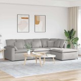 VidaXL Canapea modulară cu taburet și perne, material textil, gri nor
