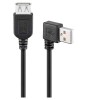 Cablu prelungitor USB 2.0 Hi-Speed A tata 90 - A mama drept 0.3m, Goobay