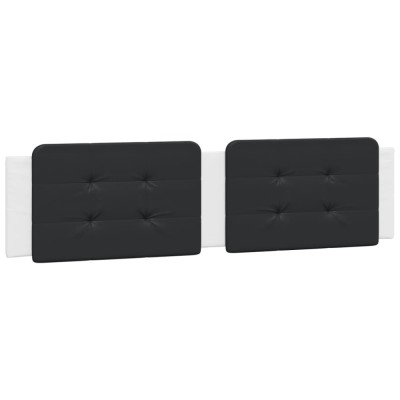 Perna pentru tablie pat, Zadar, negru si alb, 200cm, piele artificiala foto