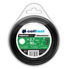 Rola fir premium intarita cu particule de aluminiu pentru masini de tuns iarba - profil rotund 2,7 mm x 90 m Cellfast foto