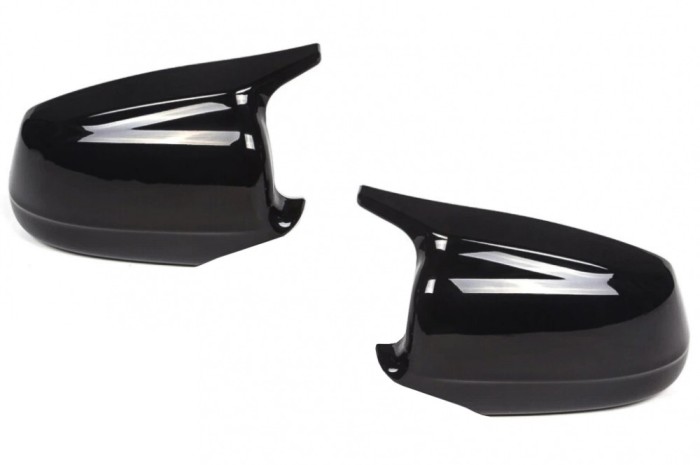 Capace oglinzi Batman style BMW seria 5 F10 2010-2013 negru lucios
